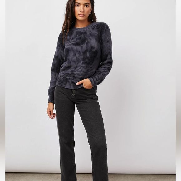 Rails Venus Cashmere Cotton Relaxed Ribbed Crew Neck Sweater - Picture 4 of 11